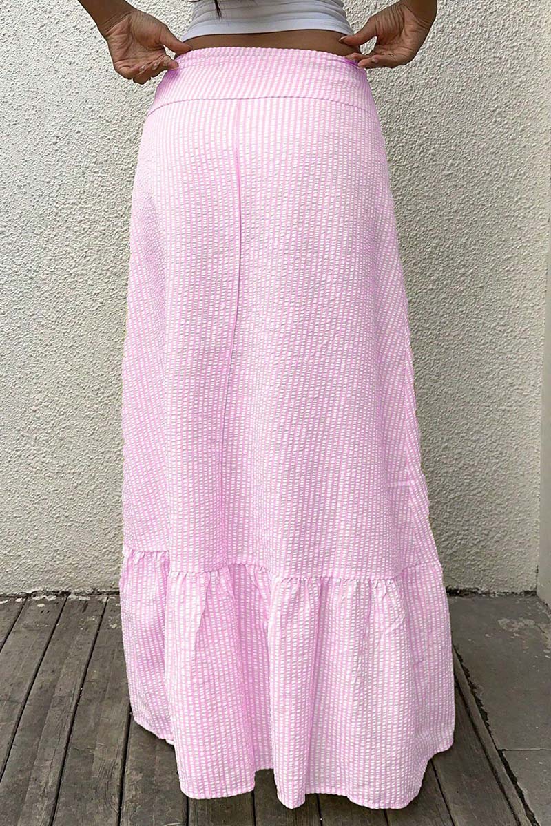 Stripe High Waist Skirt