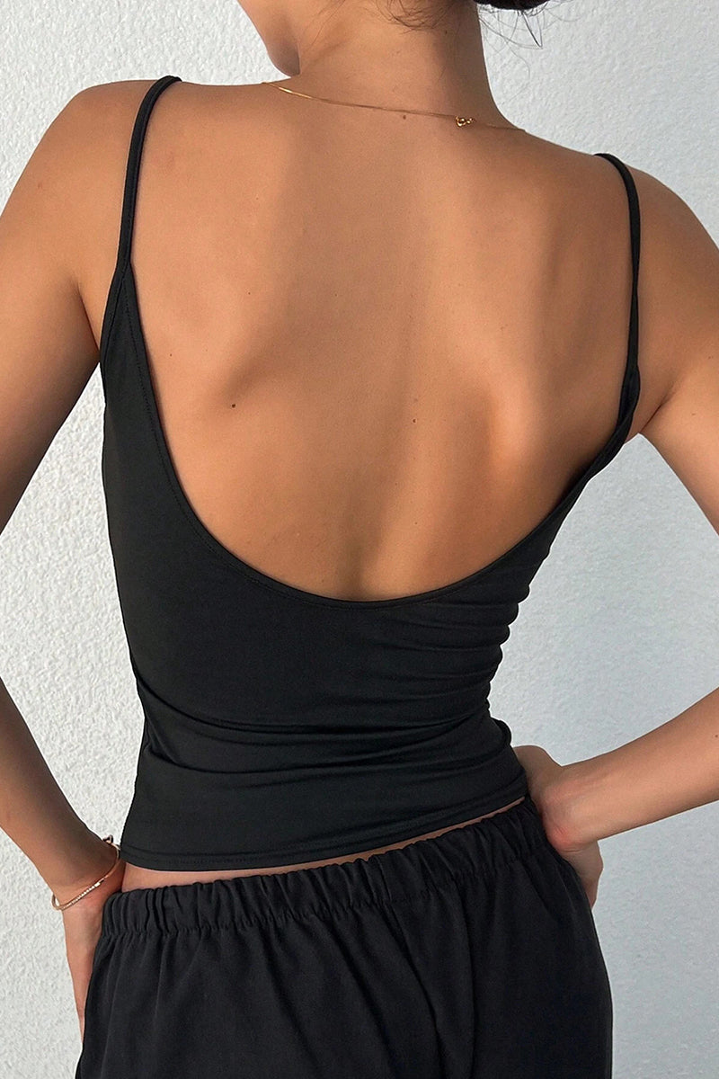 Slim Fit Backless Cami Top