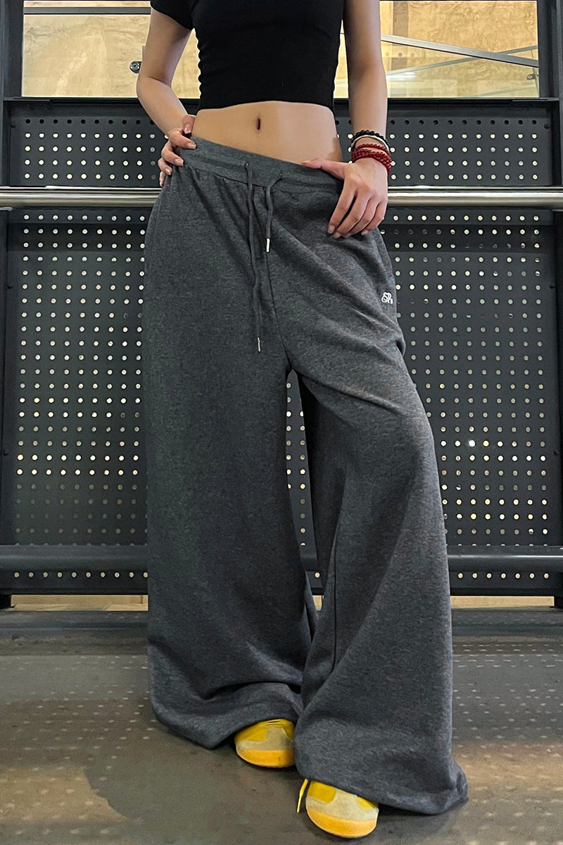 Lazy Letter Drawstring Sweatpants