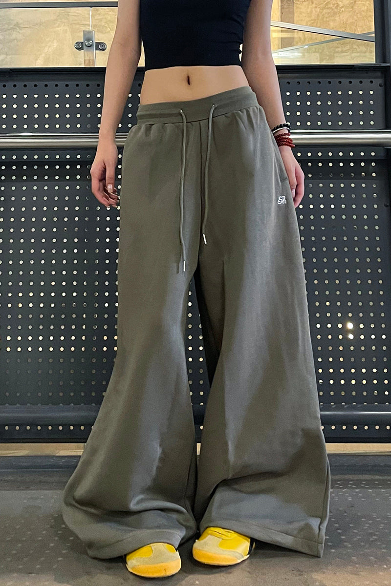 Lazy Letter Drawstring Sweatpants