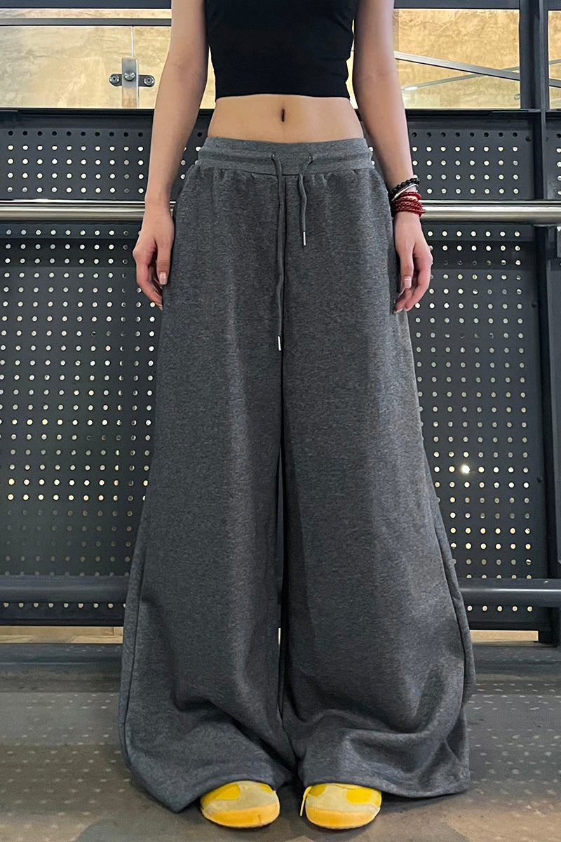 Lazy Letter Drawstring Sweatpants