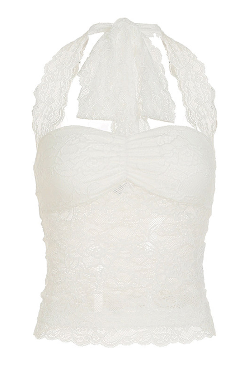Lace Patchwork Y2K Backless Camisole